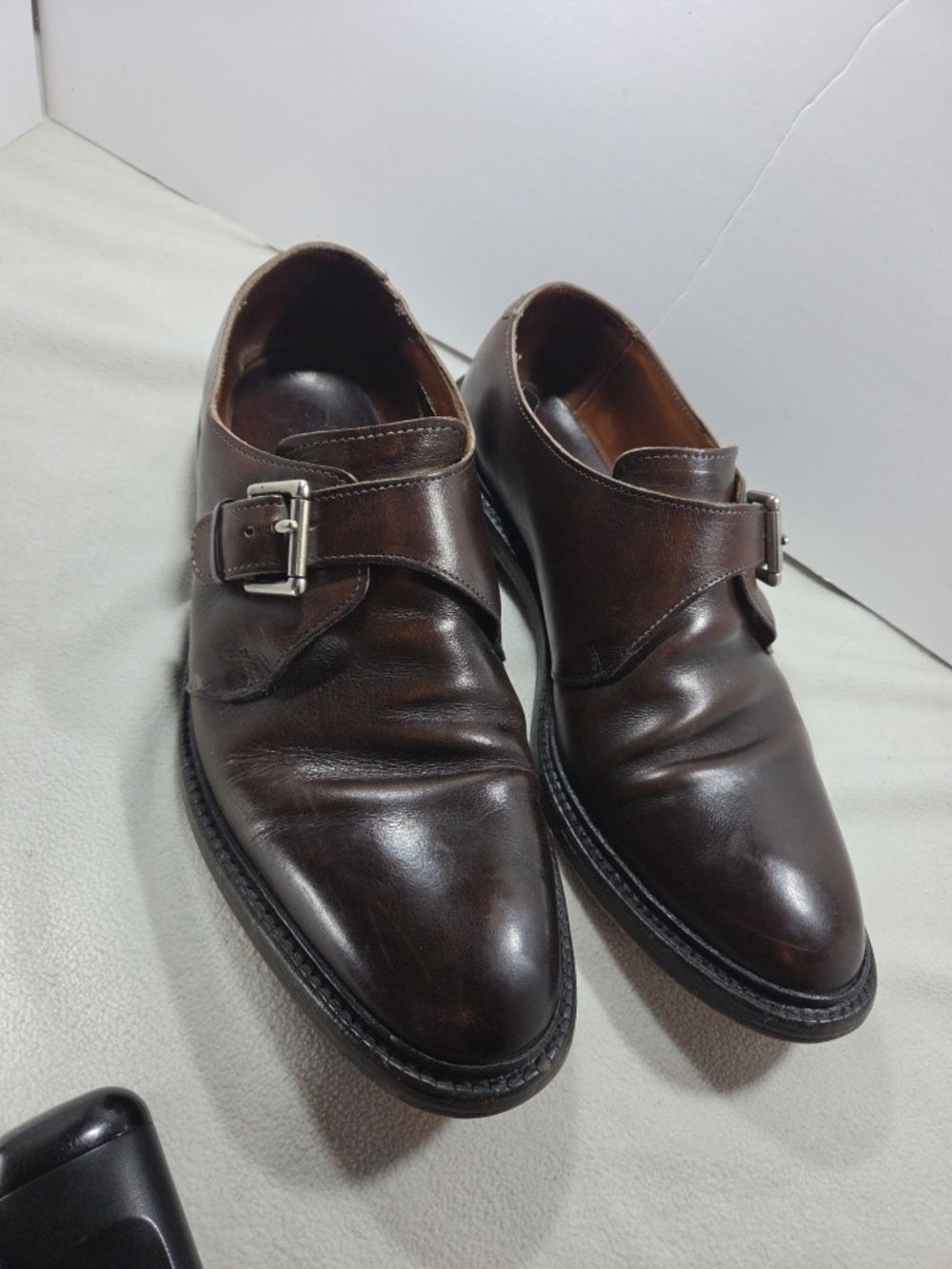 Allen Edmonds Brown Leather Single Monk Strap Dress Shoes